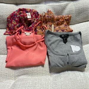 Bundle of Juniors Small/Medium Tops - Four Shirts in Multiple Colors